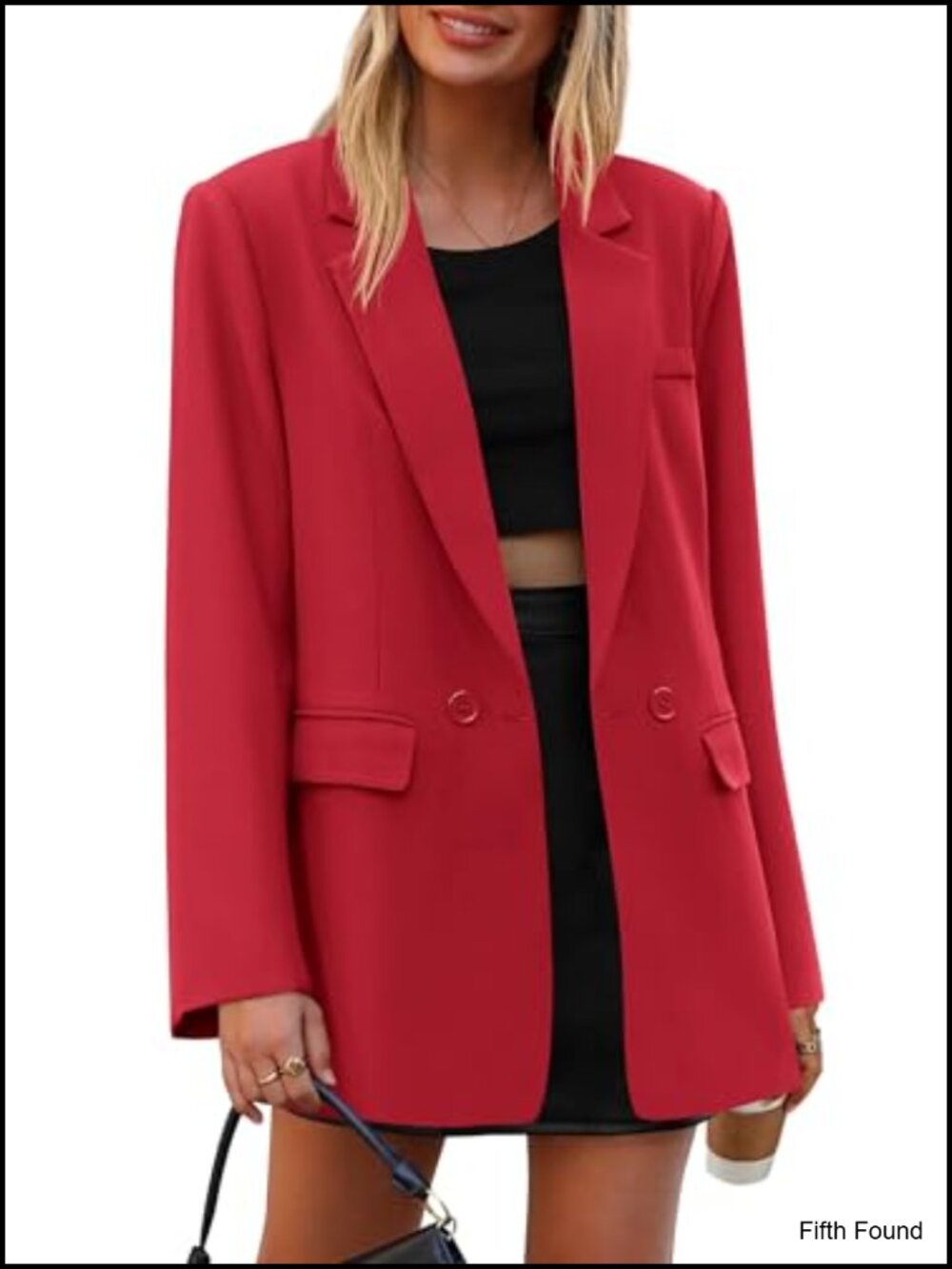 Women's Oversized Double Breasted Blazer Business Casual